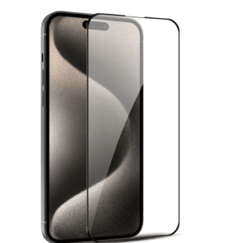 iPhone 15 Pro Max High Hardness Tempered Glass Screen Protector With Full Screen Coverage: Scratch, Shatter & Glare Resistant, B