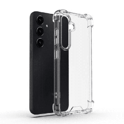 Samsung Galaxy S25 Transparent Tough Case Cover: Drop-Resistant Non-Toxic Materials, Long Lasting, Strong Military-Grade Shock P