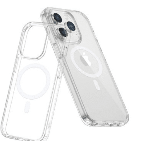 iPhone 15 Tough Acrylic + TPU Hybrid Case Cover: Scratch & Bump Resistant, Rear Camera & Screen Protection, & MagSafe Wireless C
