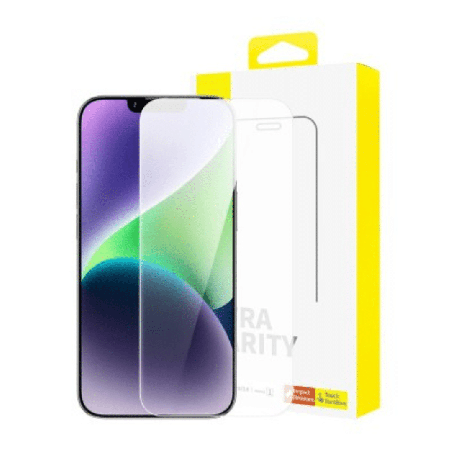 iPhone 14 HD Clarity Tempered Glass Screen Protector: Ultra Thin & Hard, Impact Resistant, Scratch & Wear Resistant with Super A