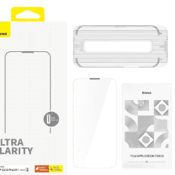 iPhone 14 Pro Full-Screen Coverage Tempered Glass Screen Protector HD Clarity, Anti-Shock, Grease & Scratch Resistant, Maintains