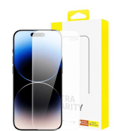 iPhone 14 Pro HD Clarity Tempered Glass Screen Protector: Ultra Thin & Hard, Impact Resistant, Scratch & Wear Resistant with Sup
