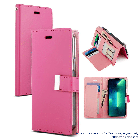 iPhone 14 Pro Max Shock-Resistant Flip Wallet Case Cover with Front Cover: High-Quality Featuring Multiple Card Slots, Magnetic 