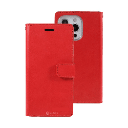 iPhone 14 PU Leather Shock Absorption Flip Wallet Case Cover with Full Front Cover & Metal Snap-On Fastener, Multiple Card Holde