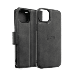 iPhone 14 PU Leather Wallet Case Cover with Magnetic Flip Front Screen Cover, Multiple Card Holder & Strong Shockproof Protectio