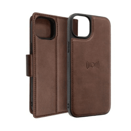 iPhone 14 PU Leather Wallet Case Cover with Magnetic Flip Front Screen Cover, Multiple Card Holder & Strong Shockproof Protectio