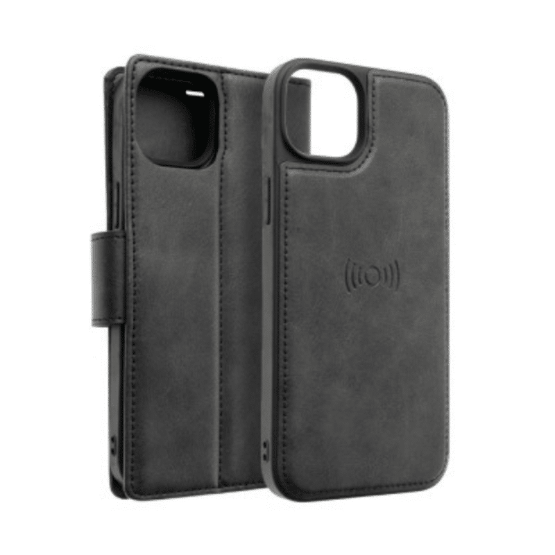 iPhone 14 PU Leather Wallet Case Cover with Magnetic Flip Front Screen Cover, Multiple Card Holder & Strong Shockproof Protectio