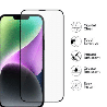 iPhone 14 High-Quality Tempered Glass Screen Protector Full-Screen Coverage, Black Edge, Scratch & Stain-Resistant, Tough, HD Cl