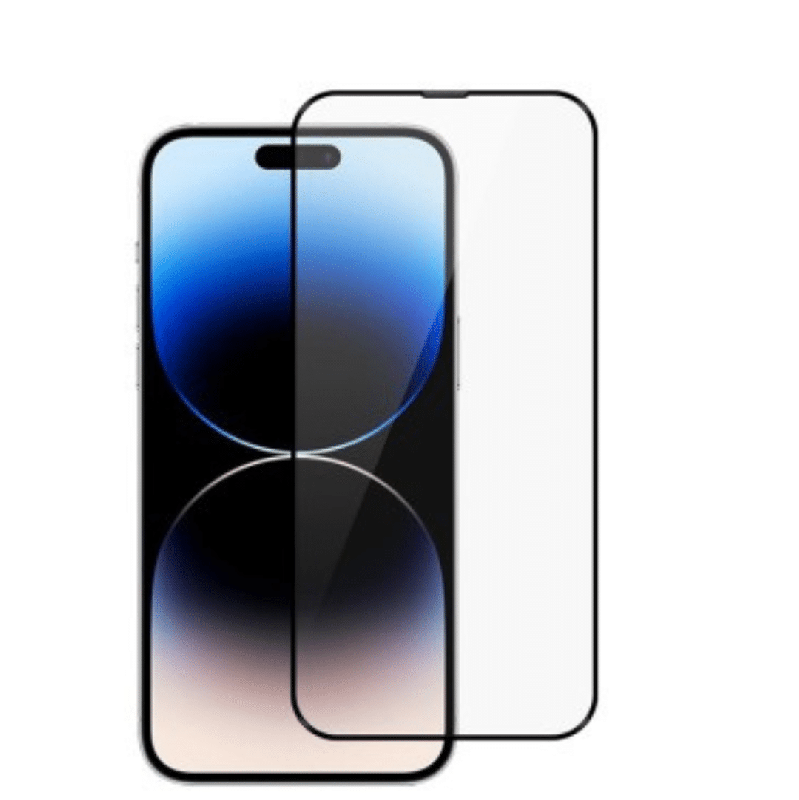 iPhone 14 Pro High-Quality Tempered Glass Screen Protector: Full-Screen Coverage, Black Edge, Scratch &amp; Stain-Resistant, Tou