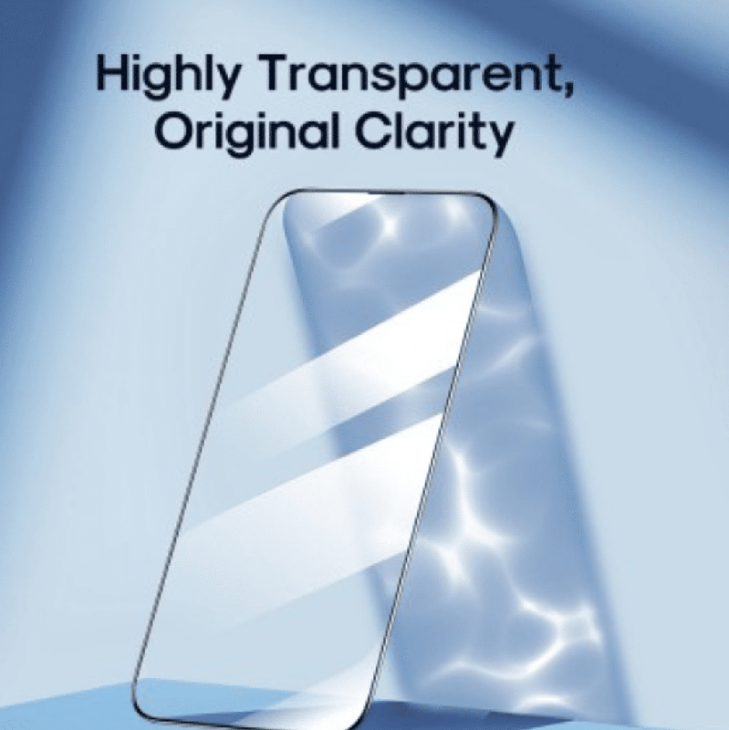 iPhone 14 Pro High-Quality Tempered Glass Screen Protector: Full-Screen Coverage, Black Edge, Scratch &amp; Stain-Resistant, Tou