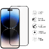 iPhone 14 Pro Max High-Quality Tempered Glass Screen Protector: Full-Screen Coverage, Black Edge, Scratch &amp; Stain-Resistant,