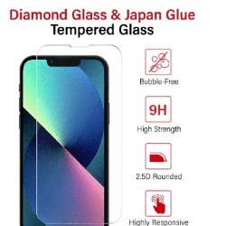 iPhone 14 Plus High Hardness Tempered Glass Screen Protector: Stain-Resistant, Triple Strength, Protection Against Shatter, Scra