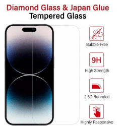 iPhone 14 Pro High Hardness Tempered Glass Screen Protector: Stain-Resistant, Triple Strength, Protection Against Shatter, Scrat