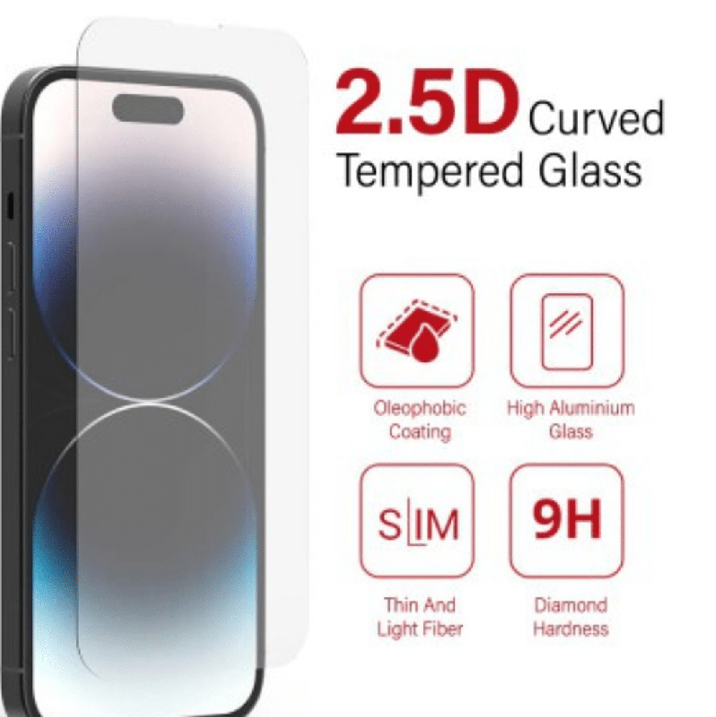 iPhone 14 Pro Max Triple-Strength Tempered Glass Screen Protector: Very Tough, Ultra HD Transparency, High Touch Sensitivity, St
