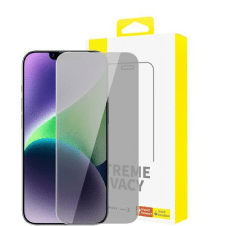 iPhone 14 Plus High-Quality Privacy Protection Tempered Glass Screen Protector: Crystal Clear, Dust-Proof, Durable, Stain-Resist