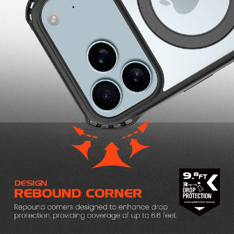 iPhone 17 Pro Max Rebound Drop Protection Case Cover With Magnetic Ring-1