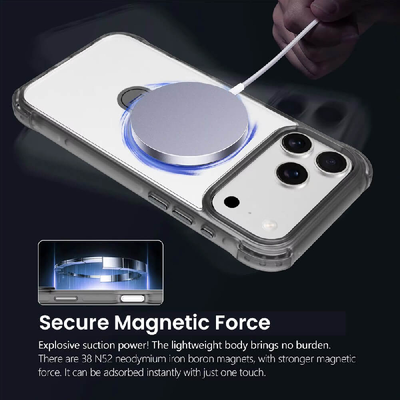 iPhone 17 Pro Max Rebound Drop Protection Case Cover With Magnetic Ring-7