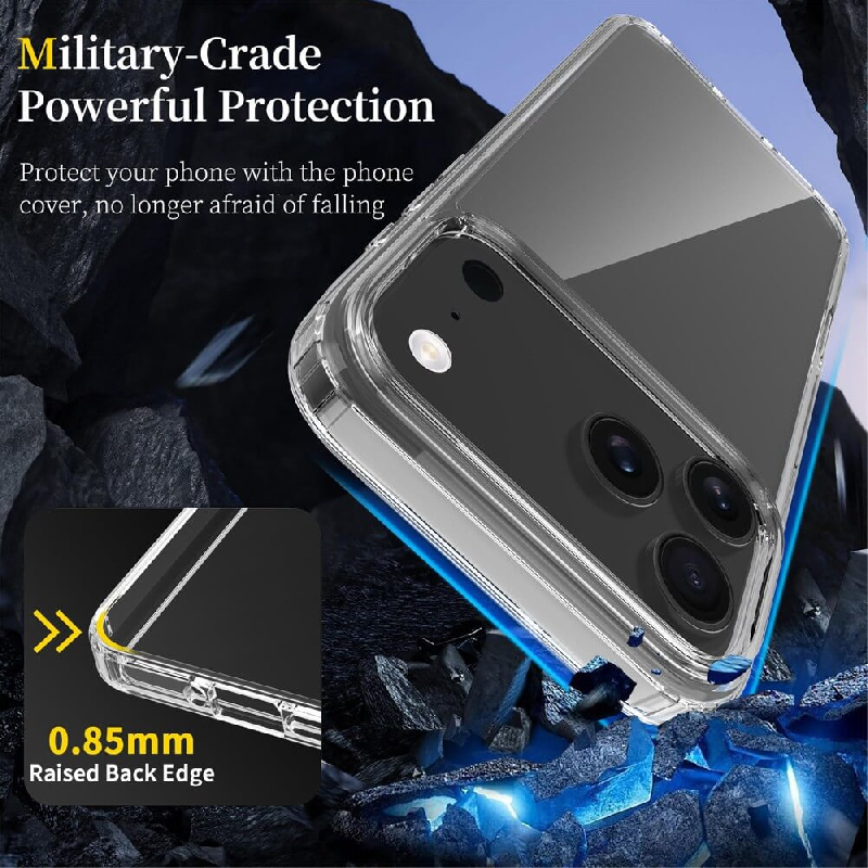 iPhone 17 Pro Max High Quality Acrylic + TPU Hybrid Transparent Case Cover4