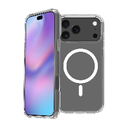 iPhone 17 Pro Max High Quality Acrylic + TPU Hybrid Transparent Case Cover With Magnetic Ring1