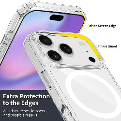iPhone 17 Pro Max High Quality Acrylic + TPU Hybrid Transparent Case Cover With Magnetic Ring2