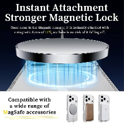 iPhone 17 Pro Max High Quality Acrylic + TPU Hybrid Transparent Case Cover With Magnetic Ring4