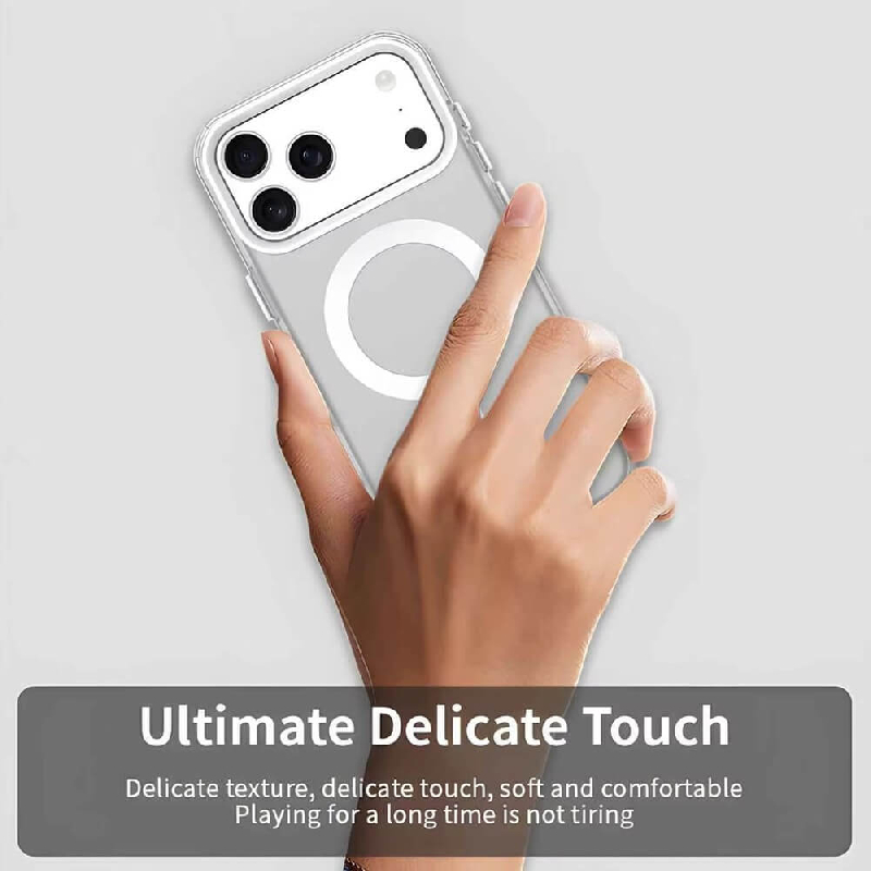 iPhone 17 Pro Max High Quality Acrylic + TPU Hybrid Transparent Case Cover With Magnetic Ring9