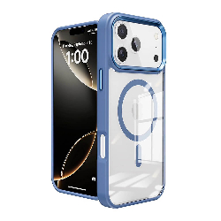 iPhone 17 Pro Max Metal Camera Lens Transparent Case Cover With Magnetic Ring2