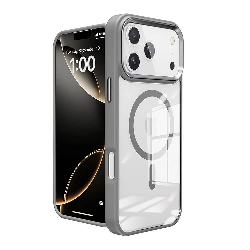 iPhone 17 Pro Max Metal Camera Lens Transparent Case Cover With Magnetic Ring3