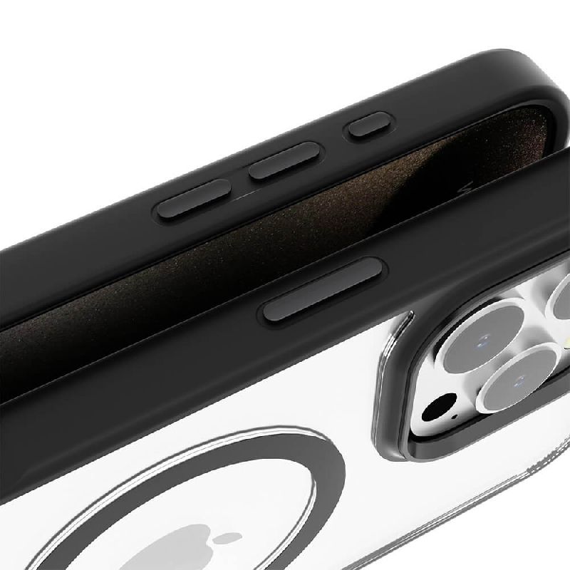 iPhone 17 Pro Max Metal Camera Lens Transparent Case Cover With Magnetic Ring10