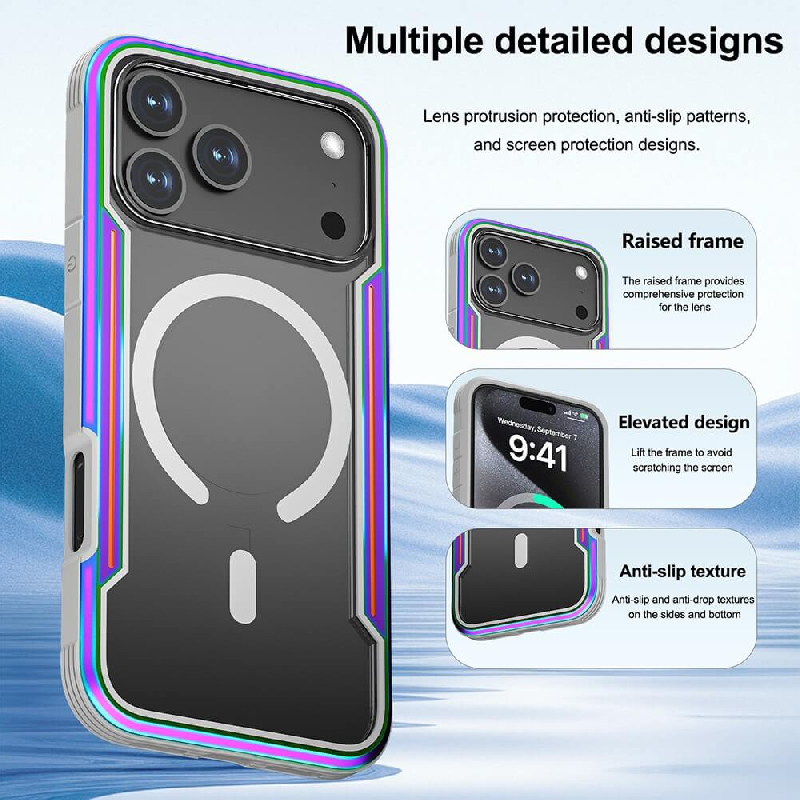 iPhone 17 Pro Max Shield Shockproof Heavy Duty Armor Case Cover With Magnetic Ring10