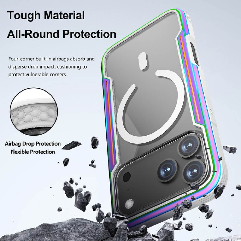 iPhone 17 Pro Max Shield Shockproof Heavy Duty Armor Case Cover With Magnetic Ring6