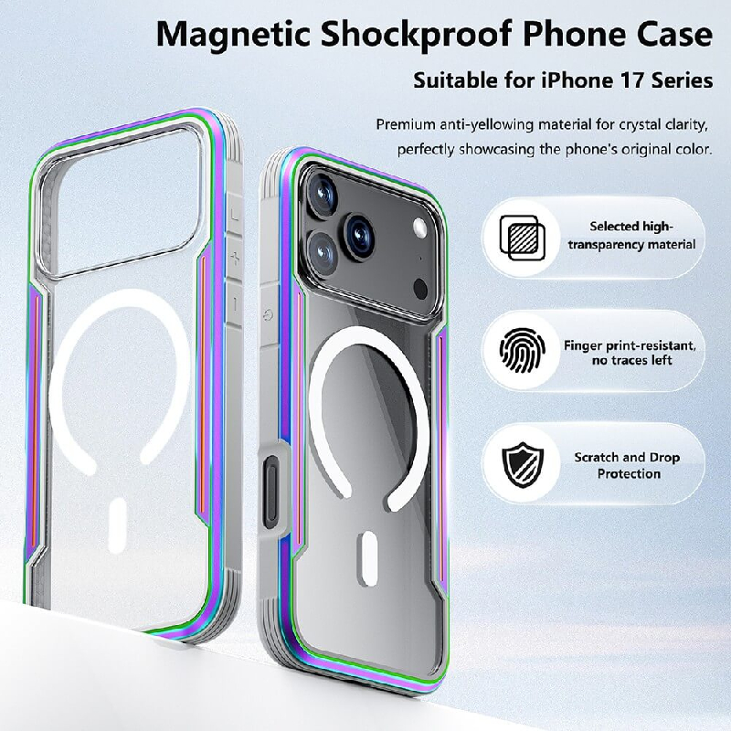 iPhone 17 Pro Max Shield Shockproof Heavy Duty Armor Case Cover With Magnetic Ring7