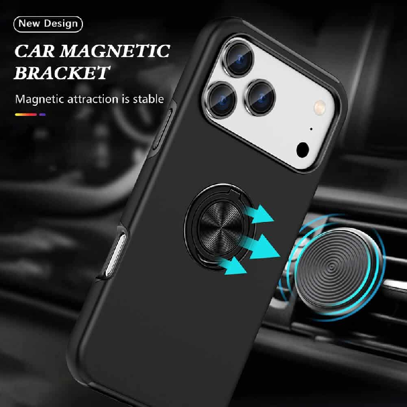iPhone 17 Pro Max Magnetic Ring Holder Shockproof Case Cover15