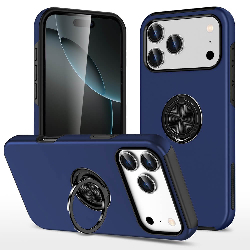 iPhone 17 Pro Max Magnetic Ring Holder Shockproof Case Cover-Blue