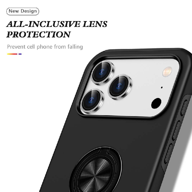 iPhone 17 Pro Max Magnetic Ring Holder Shockproof Case Cover4