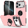 iPhone 17 Pro Max Magnetic Ring Holder Shockproof Case Cover-Pink