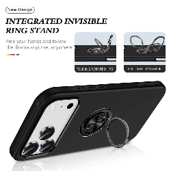 iPhone 17 Pro Max Magnetic Ring Holder Shockproof Case Cover2
