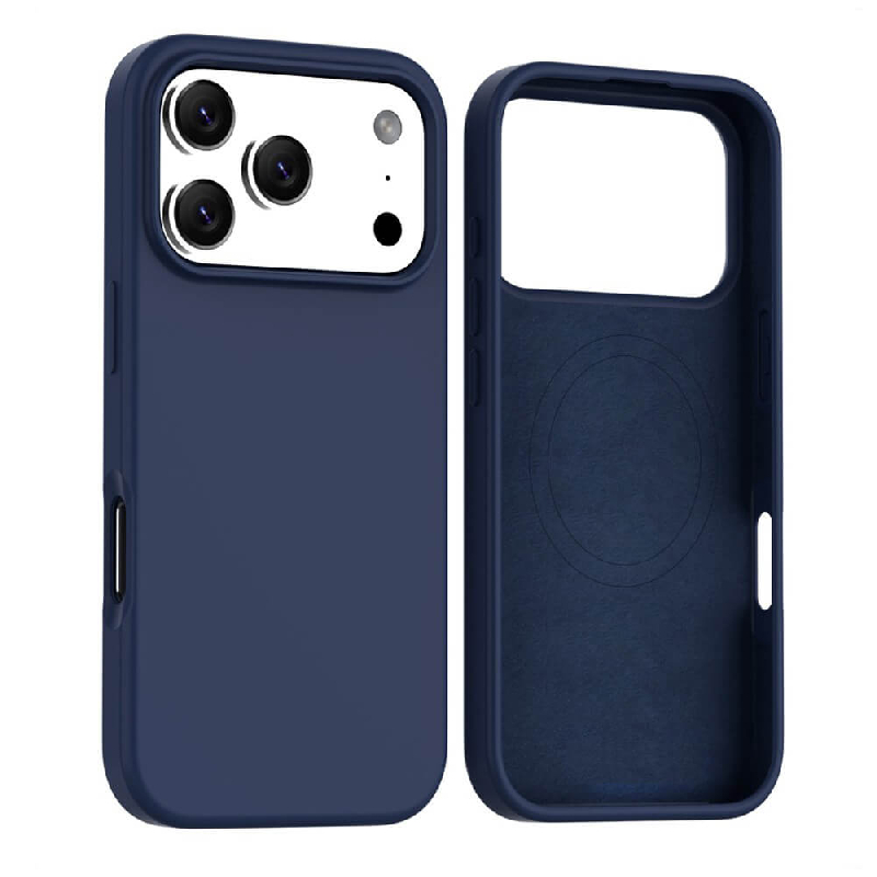iPhone 17 Pro Max Liquid Silicone Case Cover with Magnetic Ring Compressed Australia - Navy