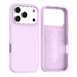 iPhone 17 Pro Max Liquid Silicone Case Cover with Magnetic Ring Compressed Australia - Purple