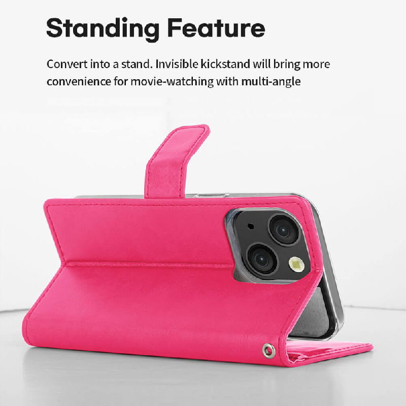 iPhone 17 Pro Max Wallet Folio Diary Case With MagSafe Combability & Card Slots 8