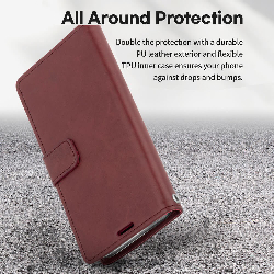 iPhone 17 Pro Max Wallet Folio Diary Case With MagSafe Combability & Card Slots 3