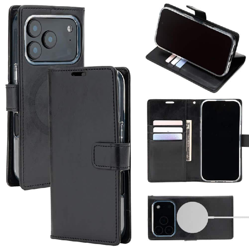 iPhone 17 Pro Max Wallet Folio Diary Case With MagSafe Combability & Card Slots 1