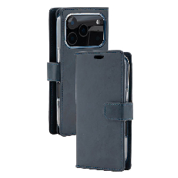 iPhone 17 Pro Max Wallet Folio Diary Case With MagSafe Combability & 9 Card Slots - Navy
