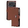 iPhone 17 Pro Max Wallet Folio Diary Case With Card Slots Australia Brown