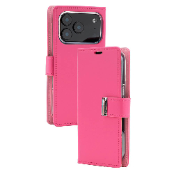 iPhone 17 Pro Max Wallet Folio Diary Case With Card Slots Australia Hotpink