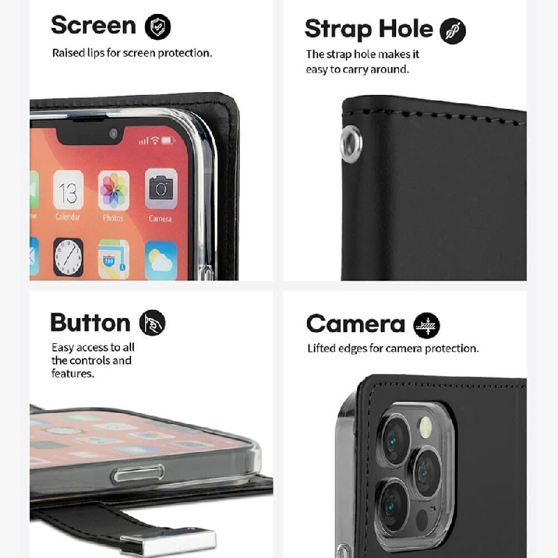 iPhone 17 Pro Max Wallet Folio Diary Case With Card Slots Australia 5