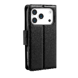 iPhone 17 Pro Max Wallet Folio Diary Flip PU Leather Wallet Case with Card Slot Australia - Black2