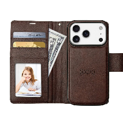 iPhone 17 Pro Max 2 in 1 Detachable Flip Leather Wallet Dairy Case With Magnetic Card Holder Australia Stock 3