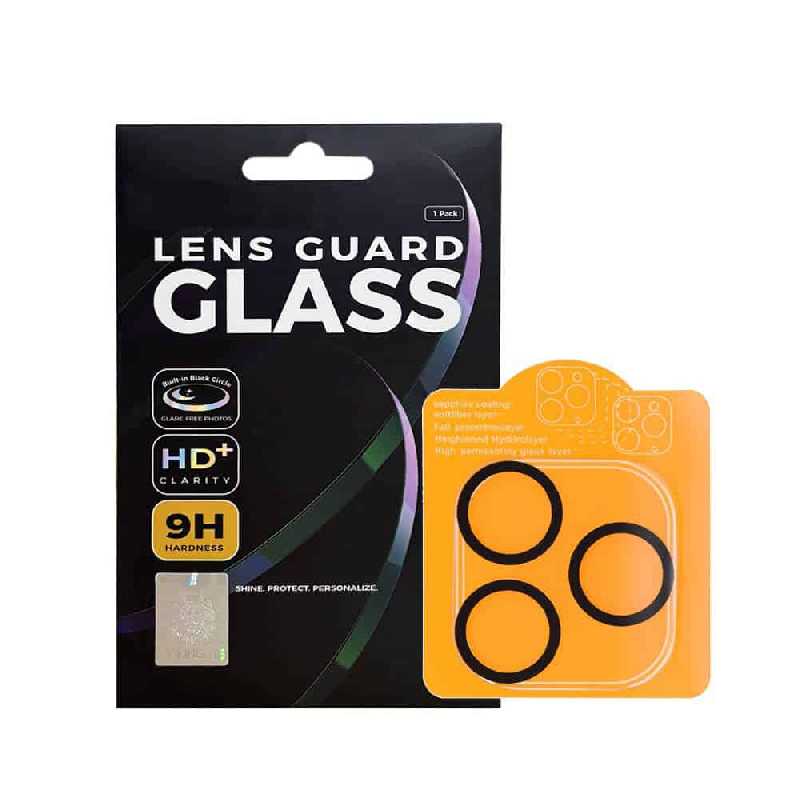iPhone 17 Pro Max 3D Partial Coverage HD Clear Camera Lens Protector Film Australia Black