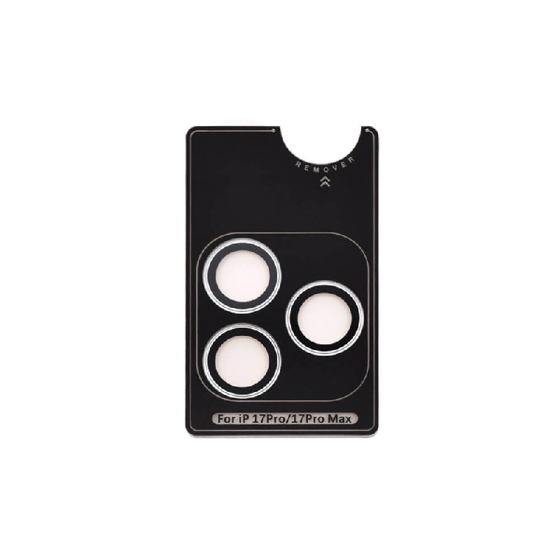 iPhone 17 Pro MaxIndividual Metal Ring HD Tempered Glass Camera Lens Protector Australia Silver
